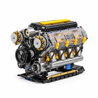 V8 Engine Model Kit – 905-Piece Motorized Build