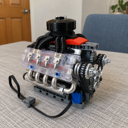 V8 Engine Model Kit – Motorized Display Build | 10171