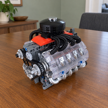 V8 Engine Model Kit – Motorized Display Build | 10171